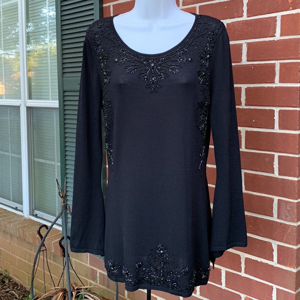 Felicity Beaded & Sequined Tunic Top